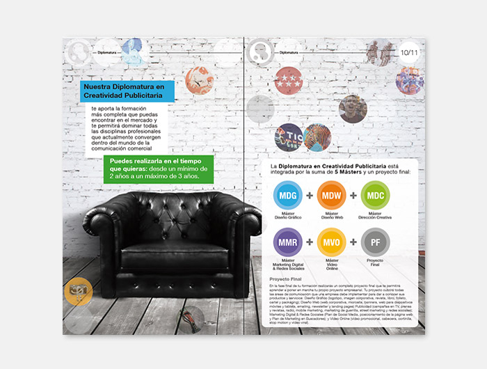 Diseño Gráfico Catálogo de Aula Creactiva Cursos