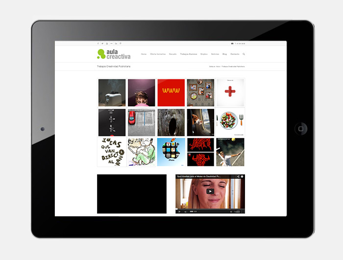 Diseño web Aula Creactiva Cursos de Diseño