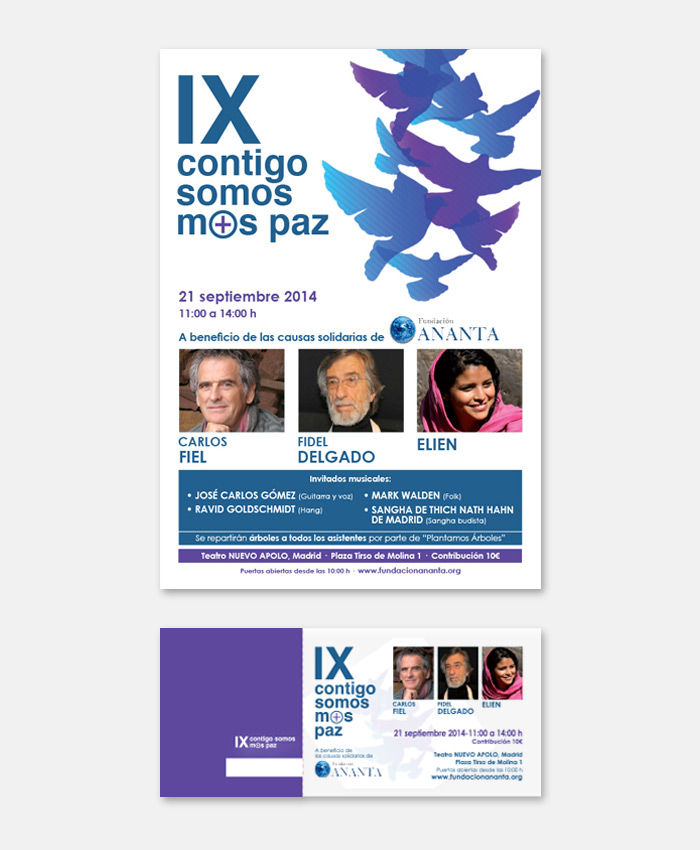 cartel entrada Contigo somos más paz 2014