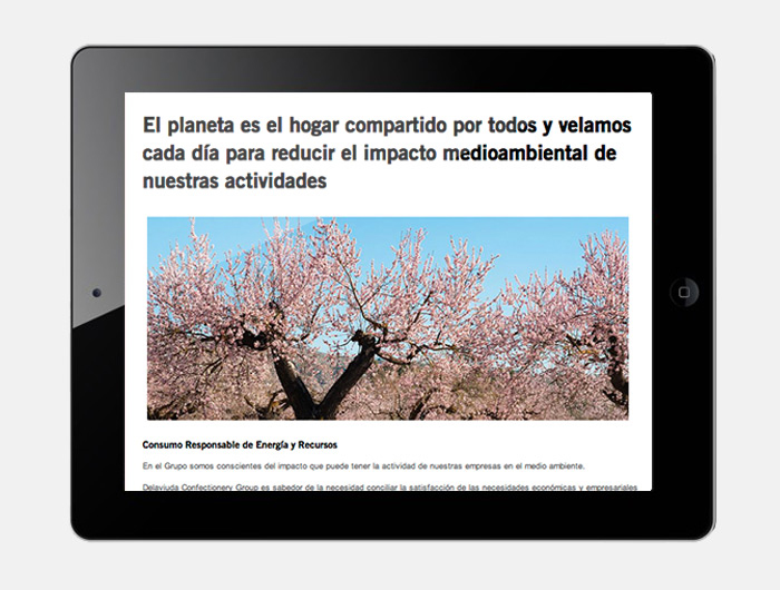 Diseño web Delaviuda Grupo Confitería