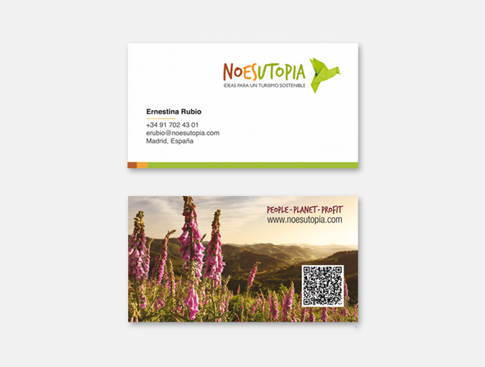 tarjeta No es utopía Identidad visual turismo sostenible