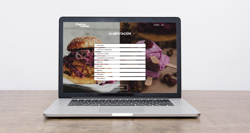 Diseño página web páginas faedei
