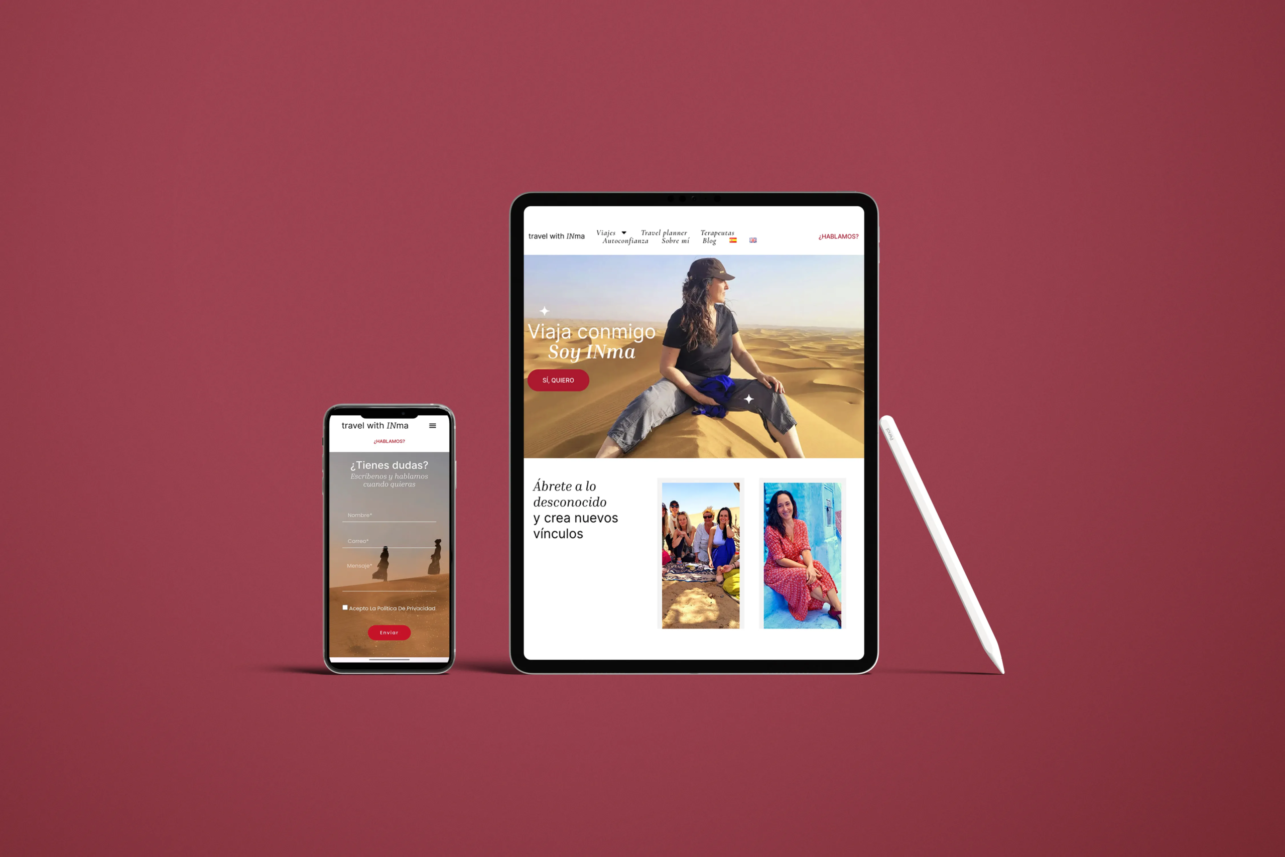 Travel with Inma Diseño website