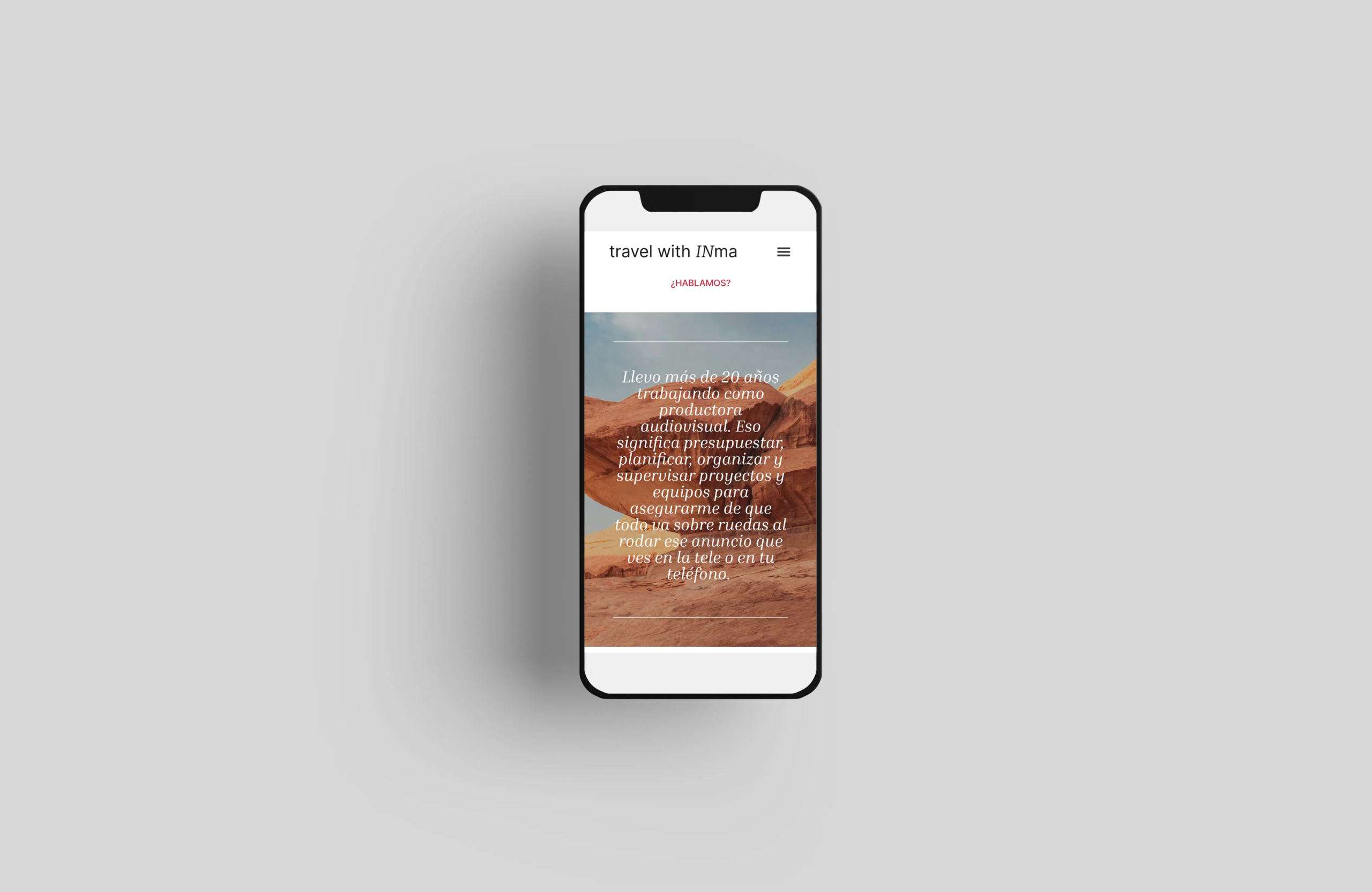 Travel with Inma Diseño website